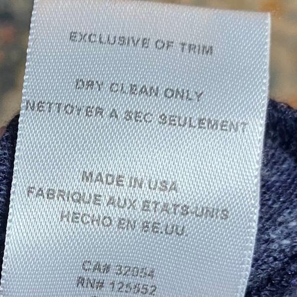 Anthropologie Dolan Jersey Knit Mini Dress Long Sleeve Striped Bodice Navy Large - Picture 10 of 10